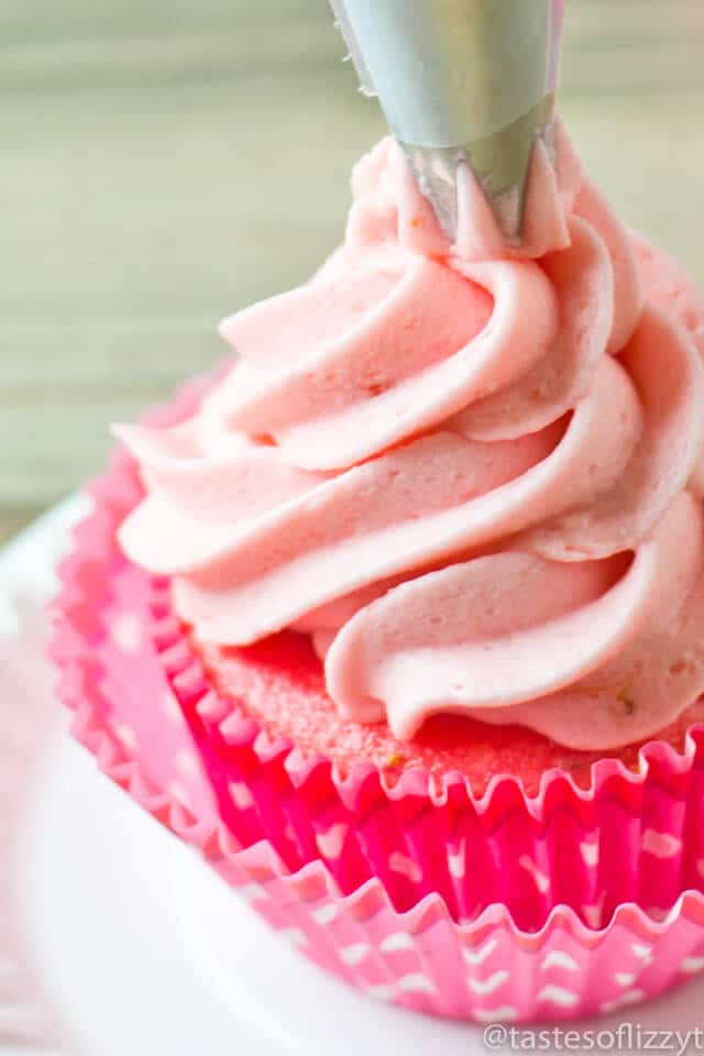 If you like strawberries, you'll quickly fall for this easy strawberry buttercream made simply with strawberry jam for a delicious strawberry flavor.