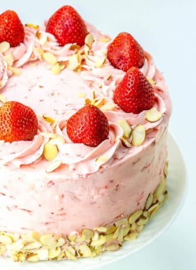 Strawberry Almond Layer Cake A Beautiful Layer Cake For Summer 