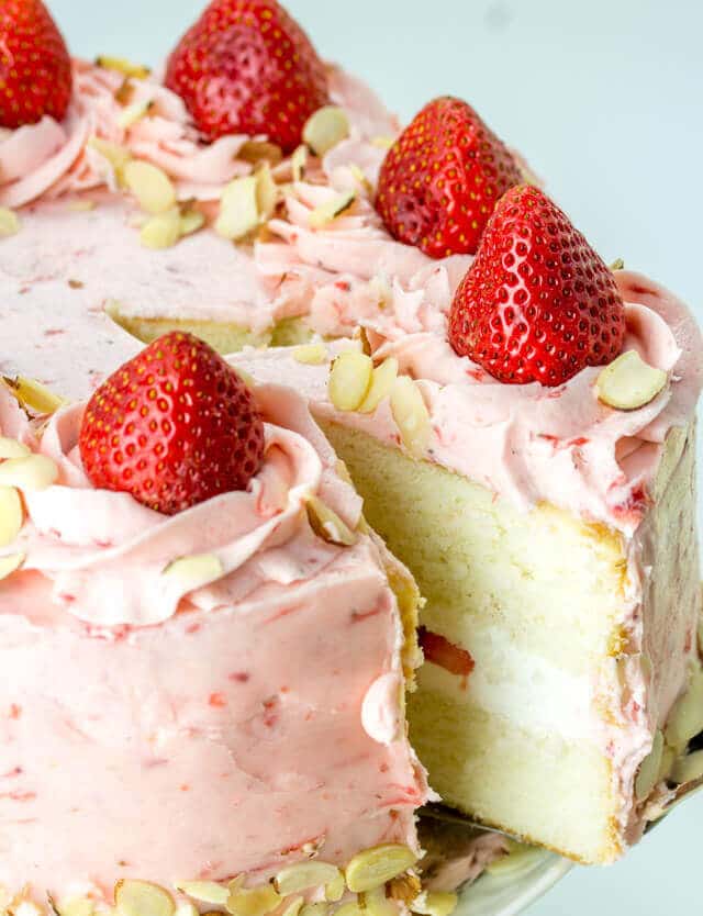 Strawberry Almond Layer Cake