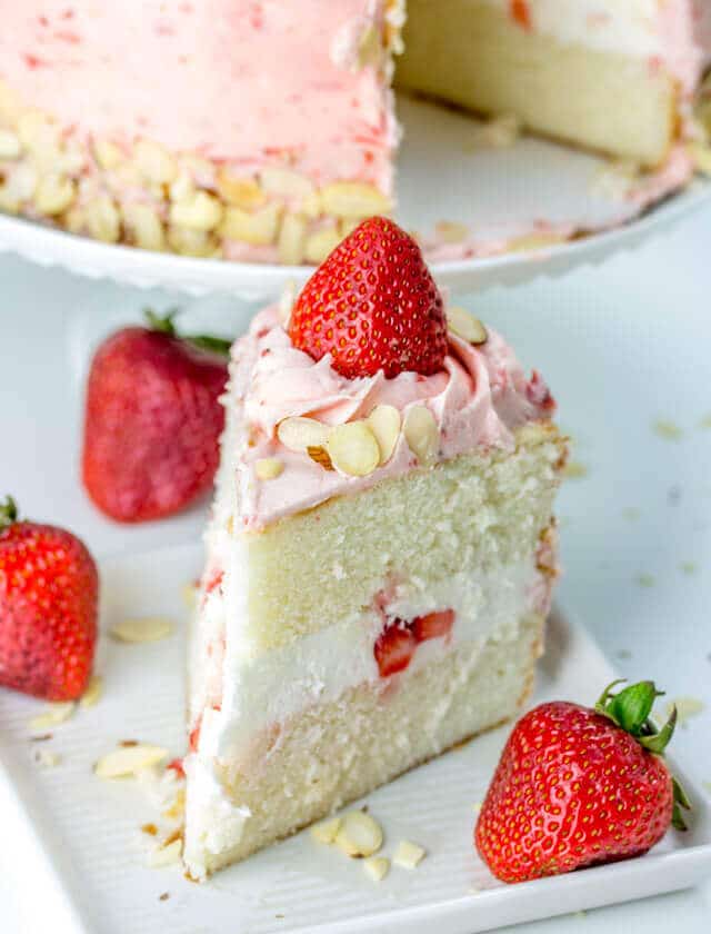 Strawberry Almond Layer Cake