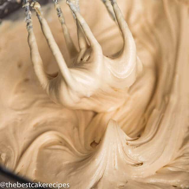Homemade Caramel Frosting Recipe with real melted caramel whipped inside. This easy caramel buttercream is perfect for cookies, cakes and cupcakes.