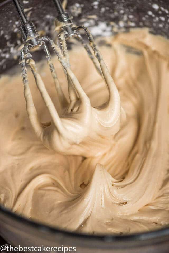 From Scratch caramel frosting with real caramel whipped in.