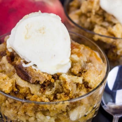 Slow Cooker Peaches and Cream Cake