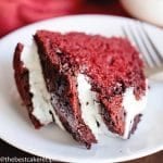 red velvet bundt cake with glaze