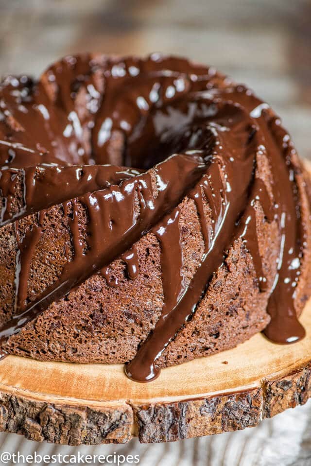 Triple chocolate bundt cake