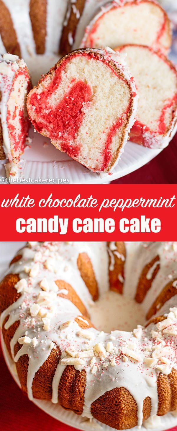 candy cane bundt cake title image