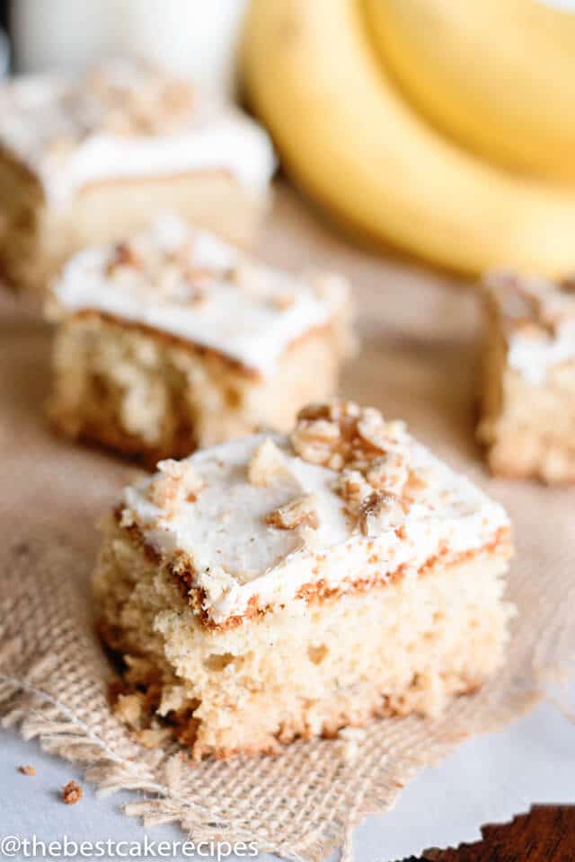 Easy Banana Cake Recipe with Homemade Cream Cheese Frosting