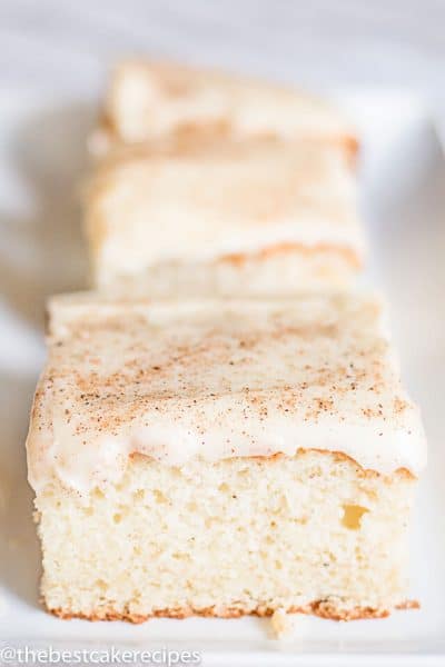 Eggnog Cream Cake Recipe {From Scratch Christmas Eggnog Dessert}