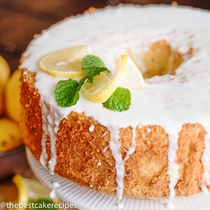 Lemon Chiffon Cake Recipe {Easy Homemade Cake with Lemon Glaze}