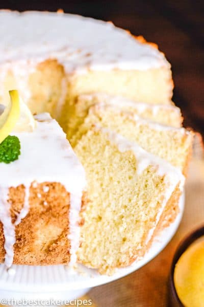 Lemon Chiffon Cake Recipe {easy Homemade Cake With Lemon Glaze}