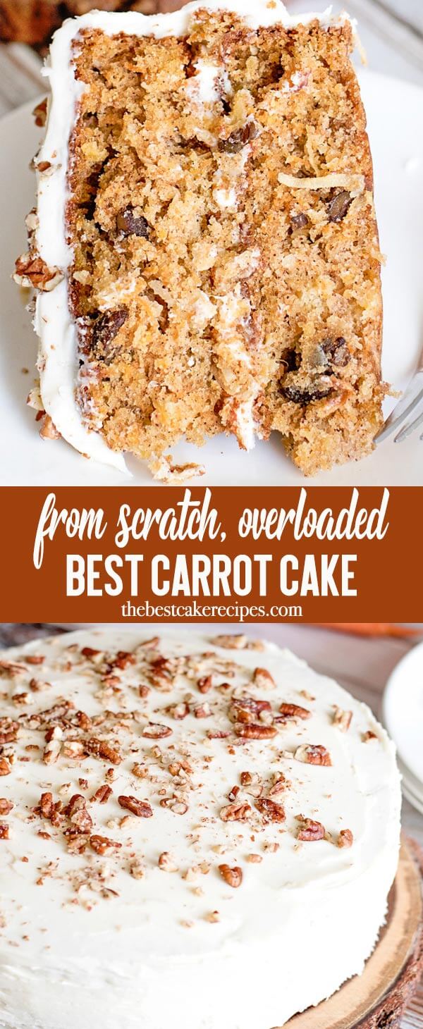 Best Carrot Cake Recipe {with Pineapple Coconut and Walnuts}