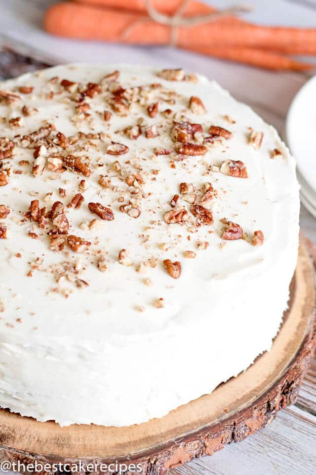 carrot cake with cream cheese frosting