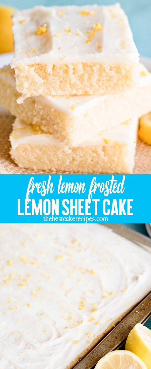 Buttermilk keeps this citrusy lemon sheet cake extra moist. Top with a light lemon glaze frosting for a refreshingly light dessert.