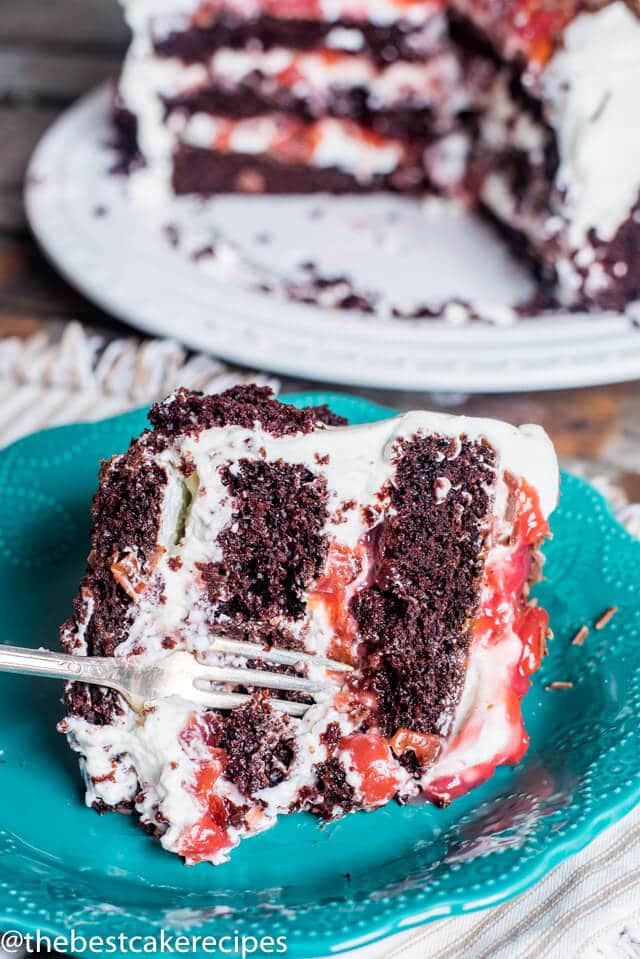 A piece of chocolate cake on a plate, with Whipped cream