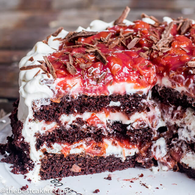 Homemade Black Forest Cake Recipe {With Sour Cherry Filling}