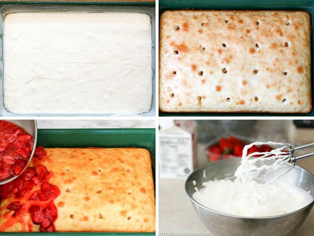 how to make strawberry poke cake