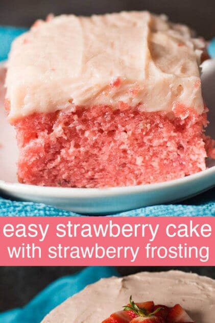 Craving a quick strawberry cake? This easy strawberry cake recipe uses shortcuts, but is intense in strawberry flavor and incredibly moist!
