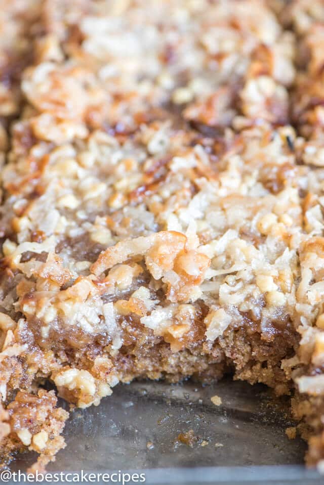 Orange Raisin Coffee Cake Recipe {with Broiled Coconut Topping}