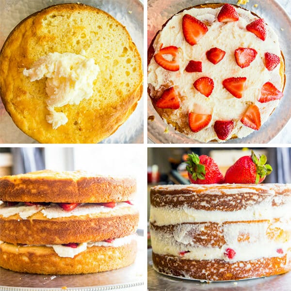 how to make a fruit layer cake collage