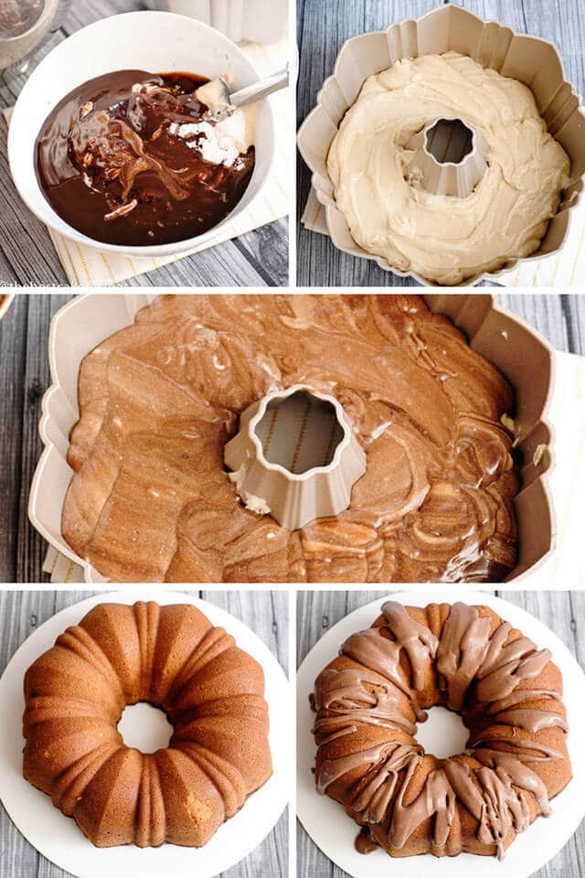 how to make hershey bundt cake collage