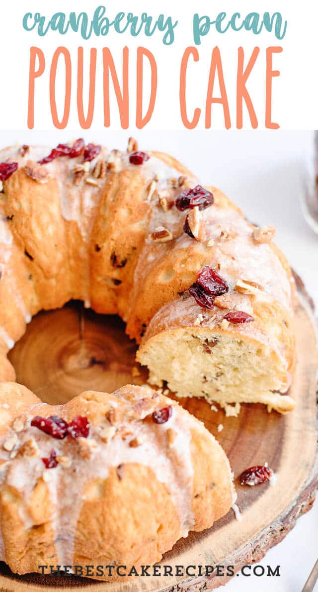 5 eggs and Greek yogurt make this pound cake rich and moist. Cranberry Pecan Pound Cake is an easy coffee cake for breakfast or brunch. 