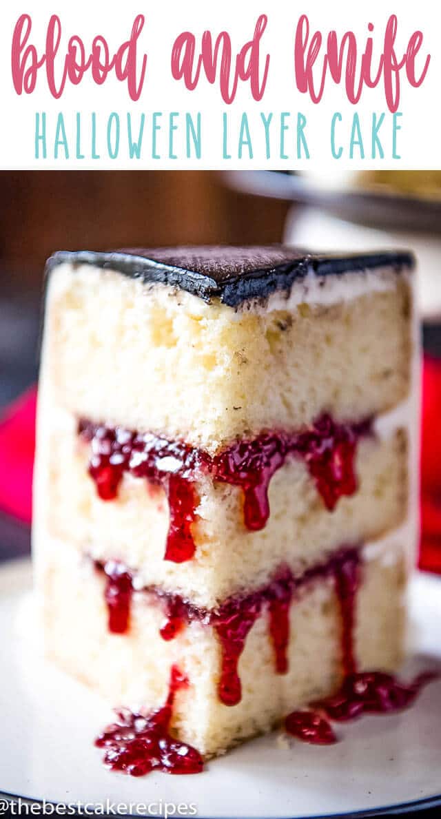 slice of halloween fruit filled cake on a plate