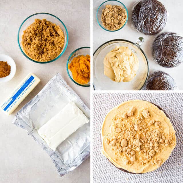 collage on how to make cream cheese frosting for cake