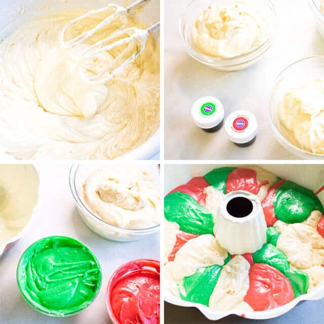 how to make christmas bundt cake collage