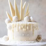 Three layer beautiful white peppermint cake