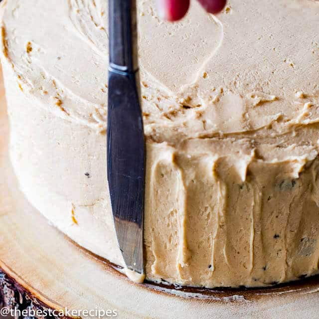 Peanut Butter Frosting techniques with a knife