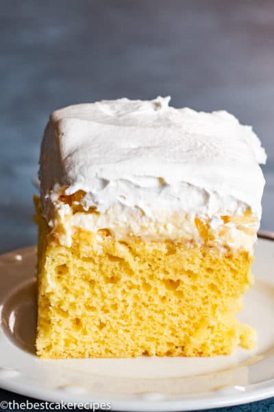 Pineapple Cream Cake Recipe {with Pudding Cream Cheese Layer}