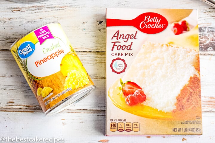 box angel food cake mix and pineapple