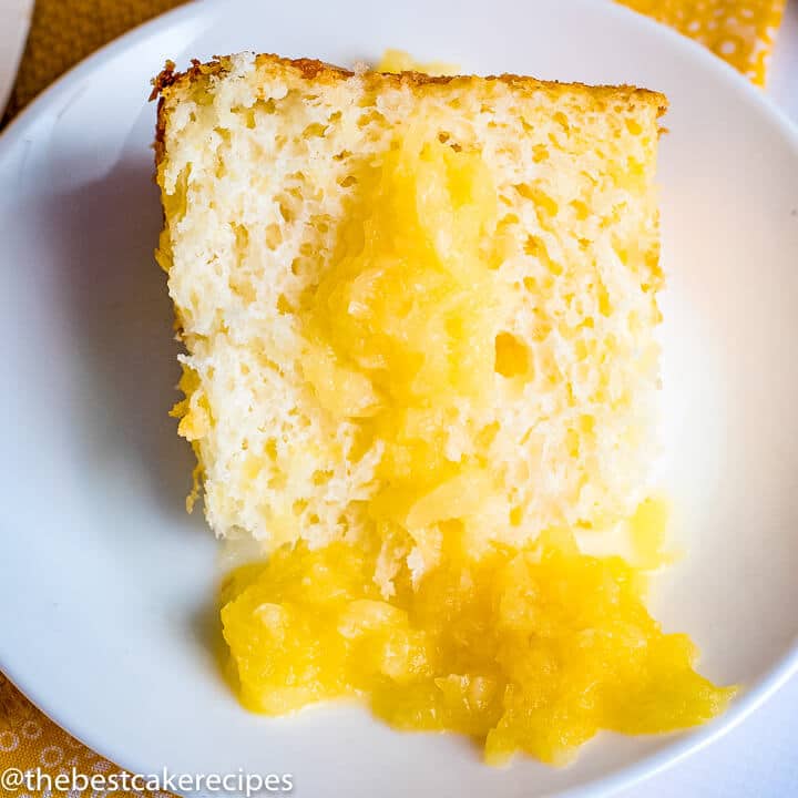 Pineapple Angel Food Cake Recipe with pineapple sauce