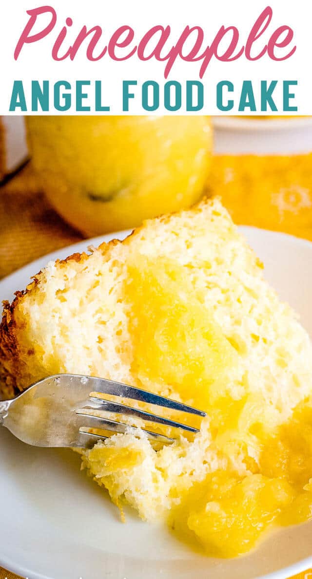 Pineapple Angel Food Cake Recipe {Easy 2 Ingredient Cake Recipe}