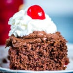 4 Ingredient Chocolate cherry Cake closeup