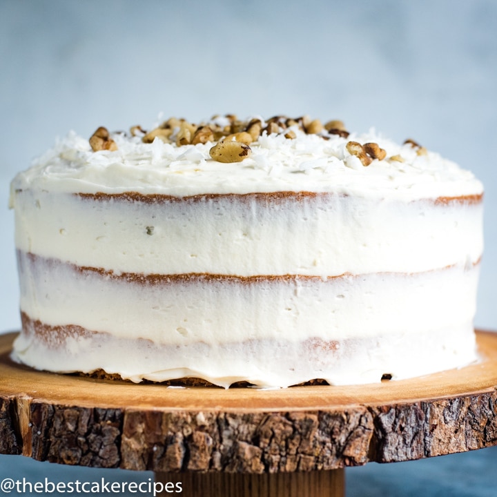 cream cheese frosted Black Walnut Cake