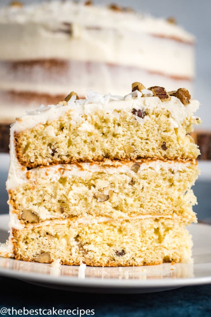 slice of Black Walnut Cake on a plate