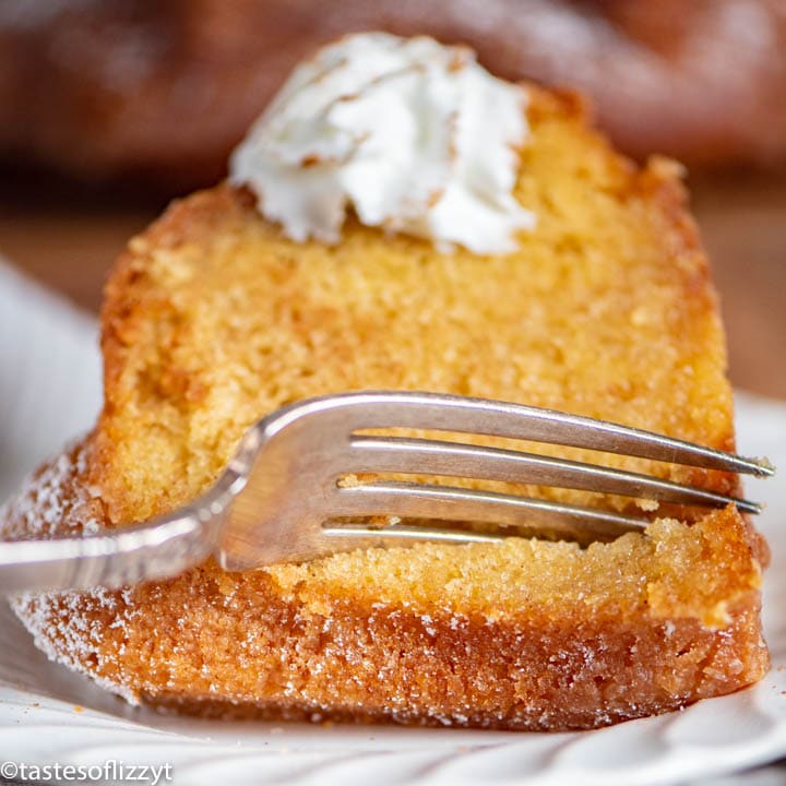 closeup of Crack Cake with a fork