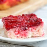 Easy Strawberry Upside Down Cake with jello