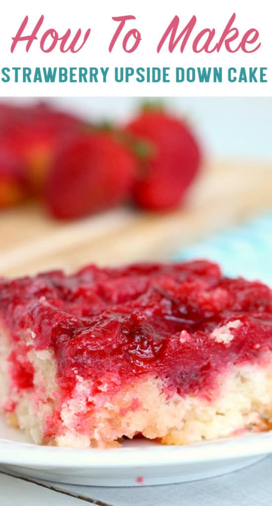 Easy Strawberry Upside Down Cake title image