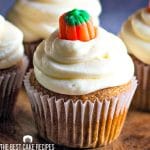 Pumpkin Cupcakes with cream cheese frosting
