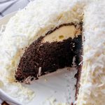 Snowball Cake with chocolate cake