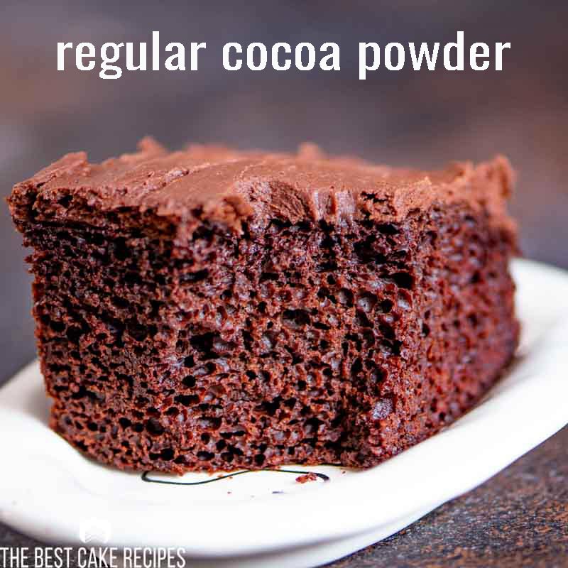cake with regular cooca powder