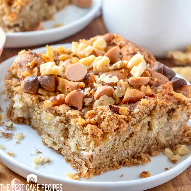 Butterscotch Apple Cake with nuts
