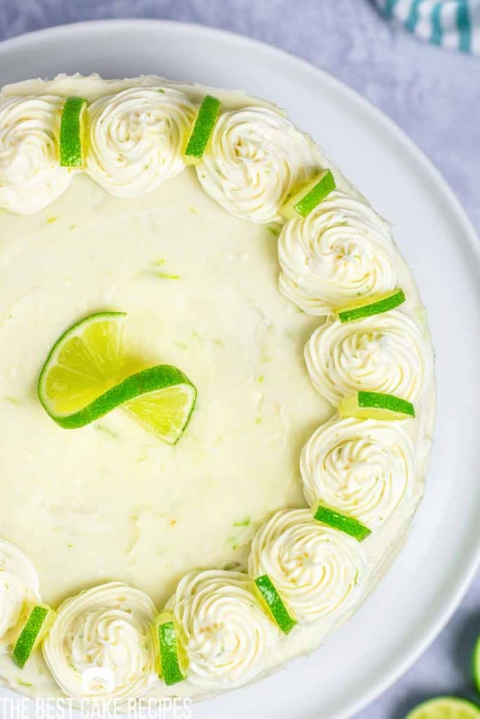 Homemade cake full of sweet & tangy key lime flavor. This 100% from scratch Key Lime Cake with homemade buttercream brings summer days close.