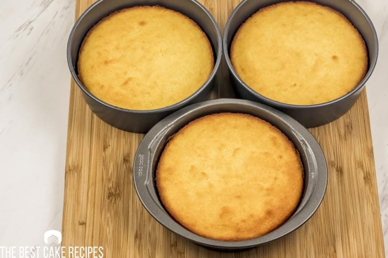 3 layers of Low Carb Vanilla Cake