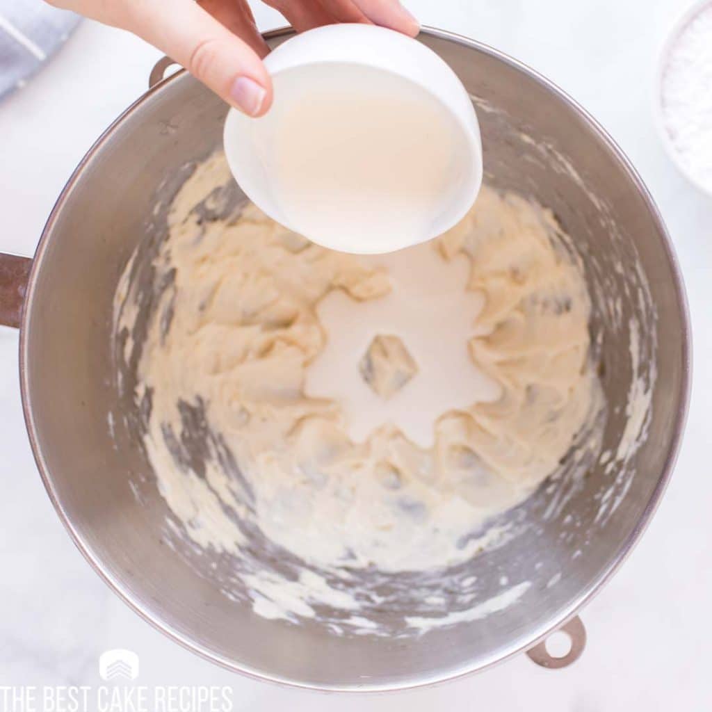 heavy cream and butter in a stand mixer