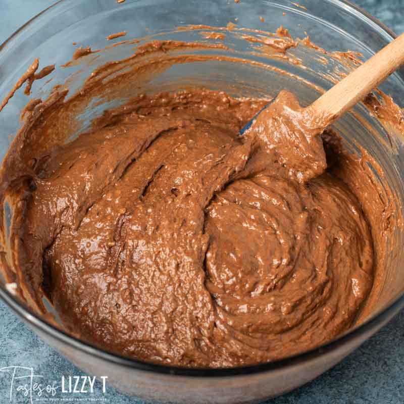 chocolate sourdough cake batter