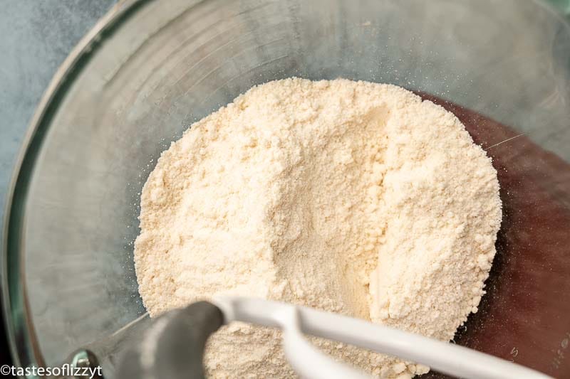 homemade cake mix in a mixing bowl