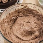 bowl of low carb chocolate frosting